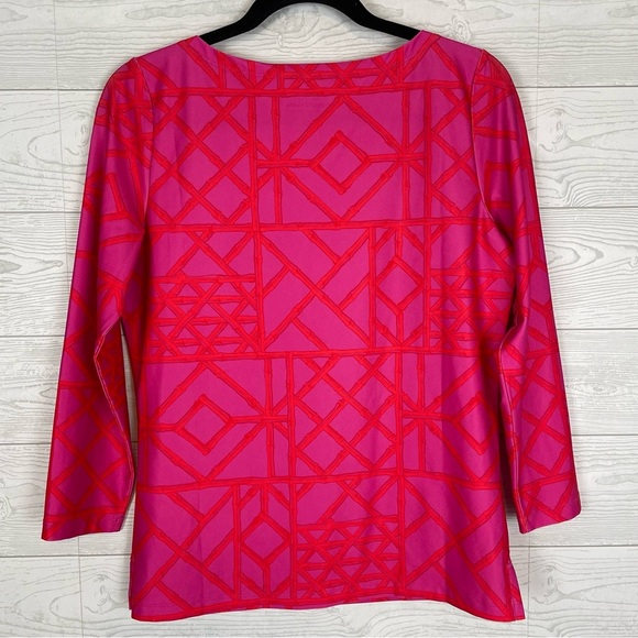 Vineyard Vines Island Scarf Print Bamboo Print UPF 50 Shirt Size Small Rashguard - Picture 5 of 5